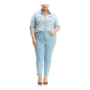 Levi's Wedgie Jeans Women Plus Size 24W Blue High Rise Skinny Light Wash Stretch